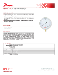 Thumbnail of document Data Sheet - SG5 Contractor Gage